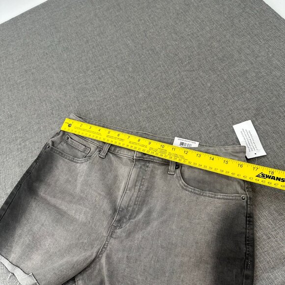 NEW! INC International Concepts Shorts High Rise Frayed Hem Denim Gray 12 Cotton - Picture 8 of 16